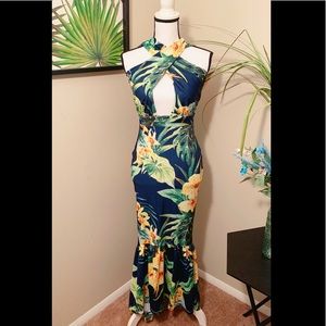 Tropical Print Dress